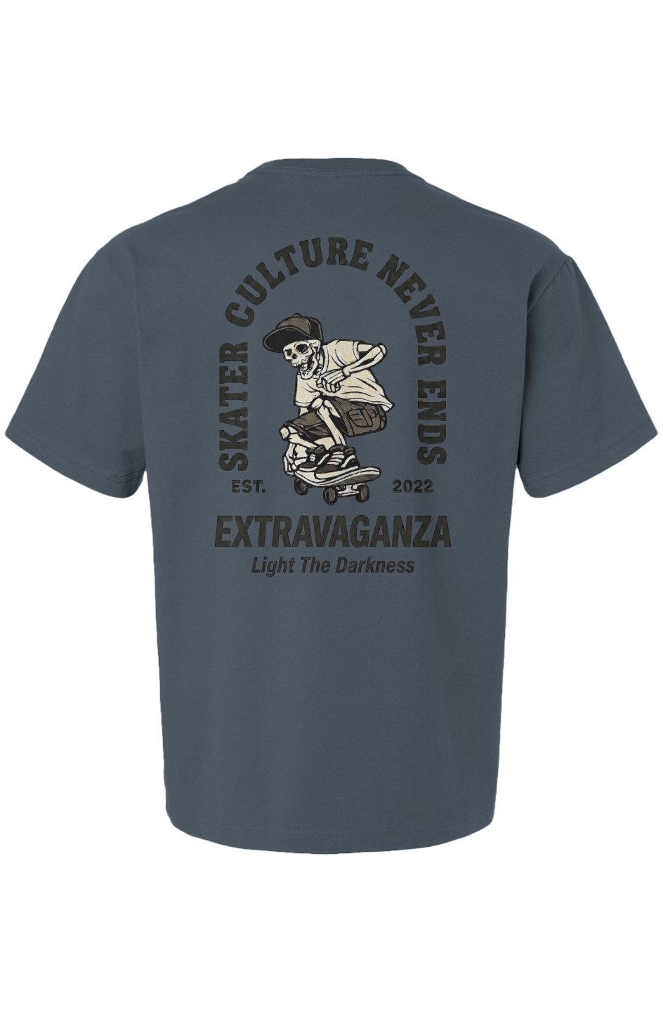 Vintage Skater Skeleton T-Shirt / Extravaganza Skate Culture Tee