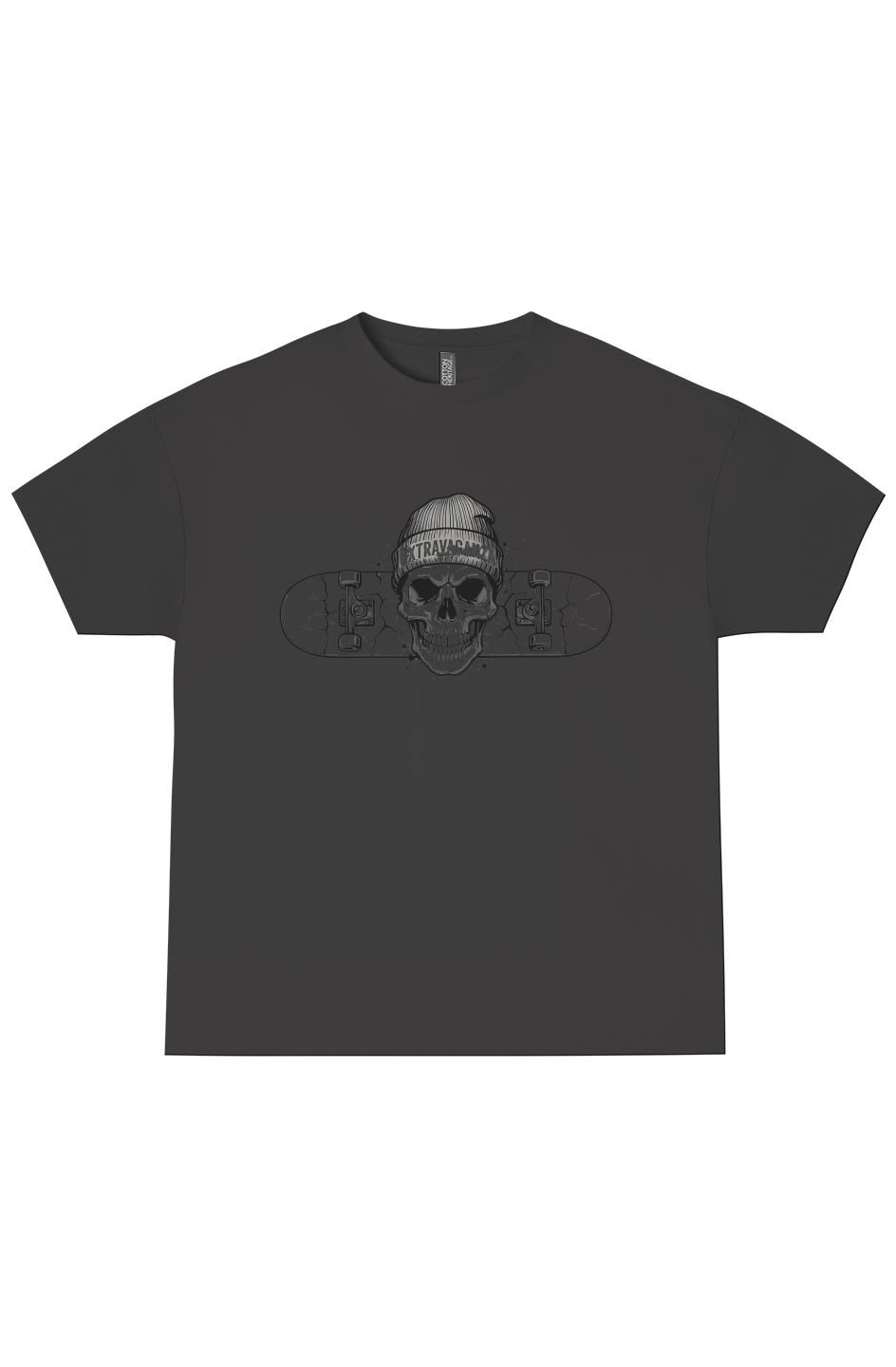 Extravaganza "The One" Skater Skull Heavyweight Tee - Premium Heritage Boxy T-Shirt