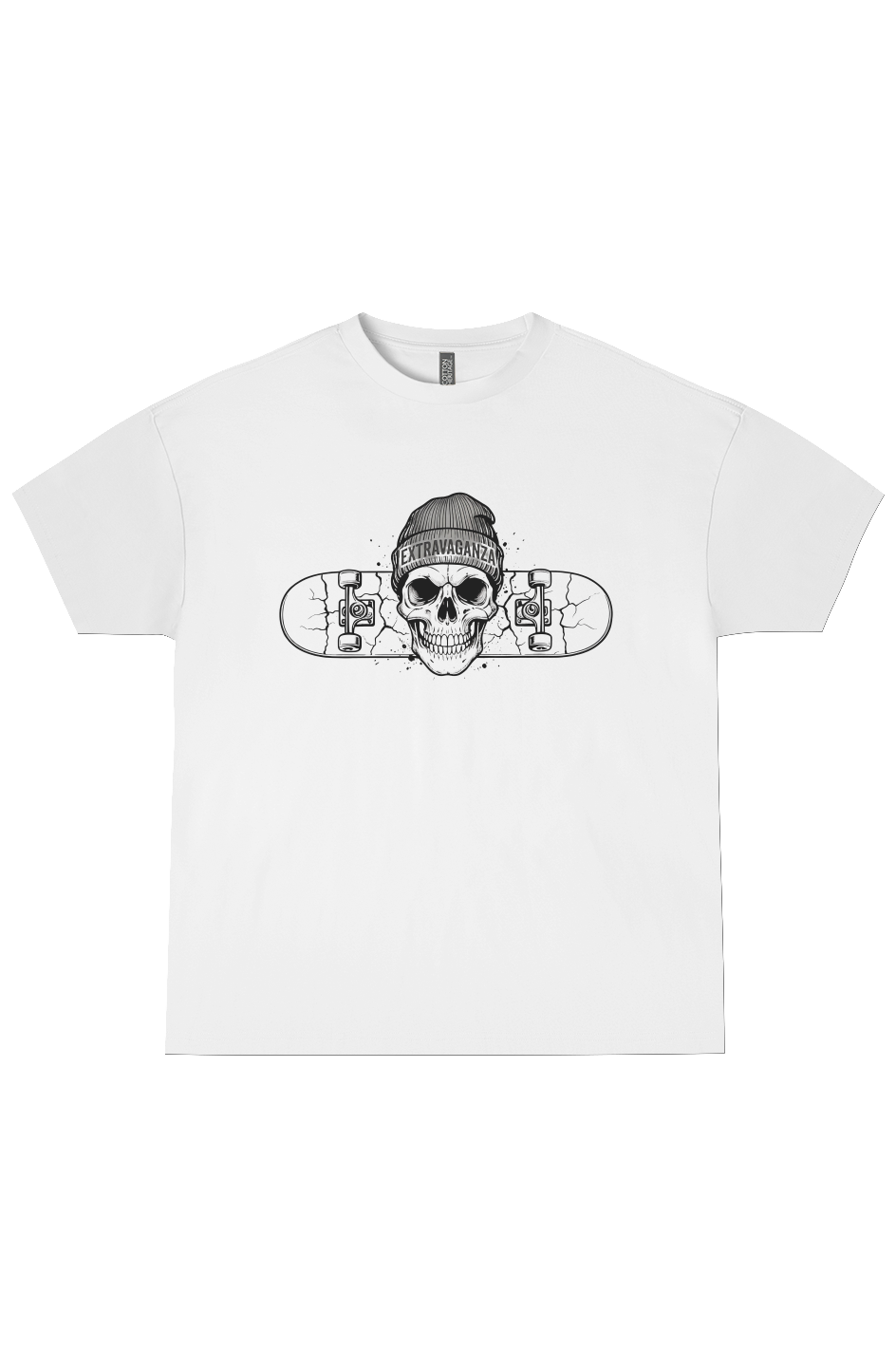 Extravaganza "The One" Skater Skull Heavyweight Tee - Premium Heritage Boxy T-Shirt