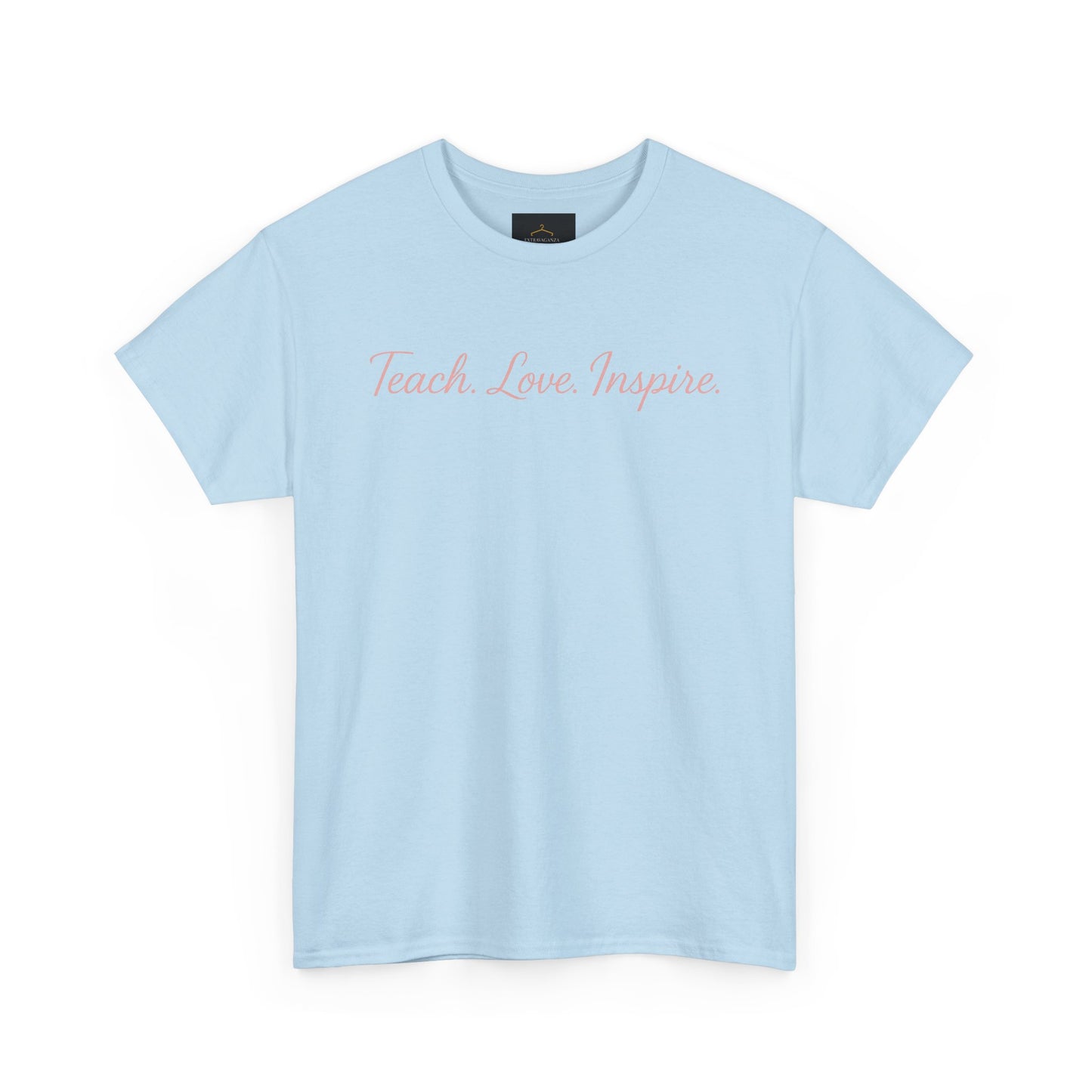 Inspirational Quote Tee, Teach Love Inspire T-Shirt, Motivational Shirt, Gift for Teachers, Casual Wear, Unisex Cotton Tee