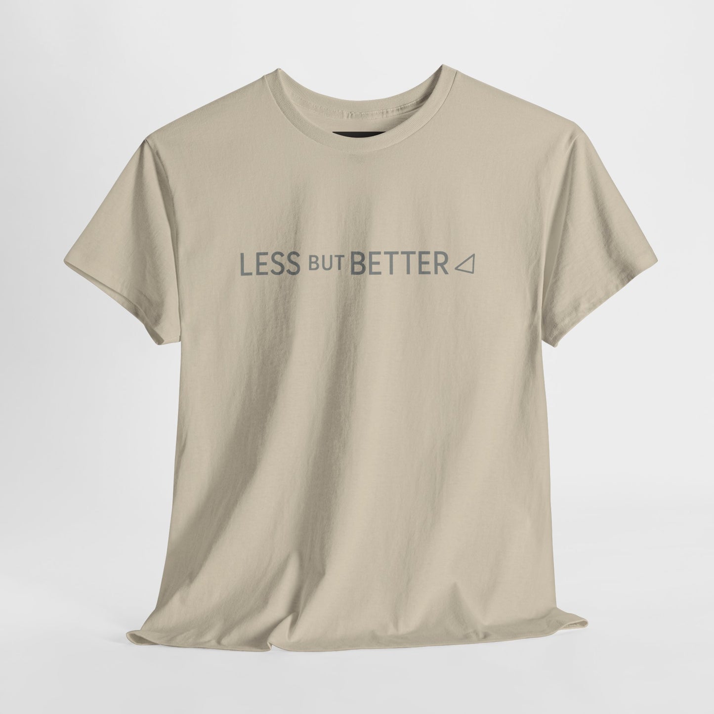 Minimalist Graphic Tee - Less But Better Unisex Heavy Cotton Shirt