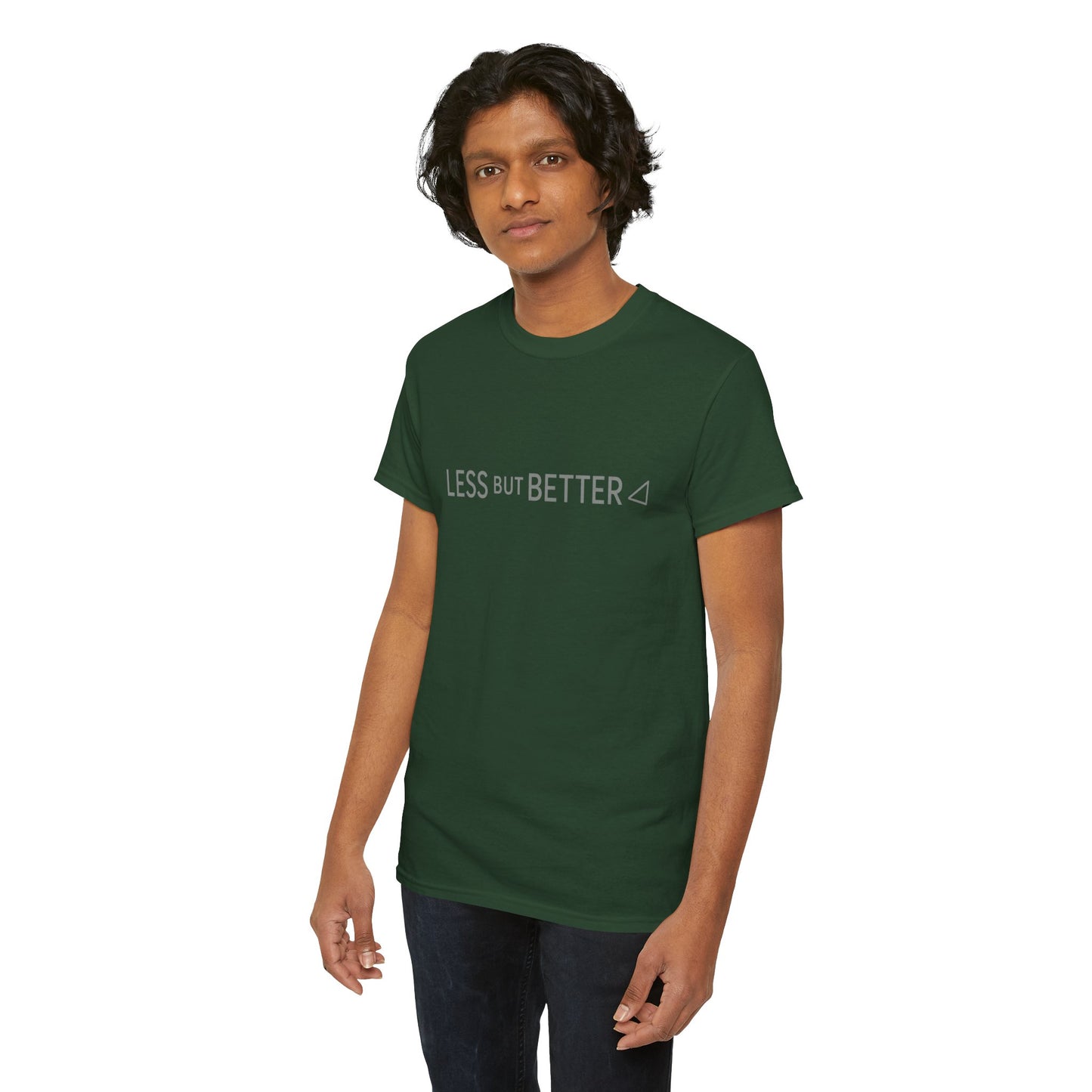 Minimalist Graphic Tee - Less But Better Unisex Heavy Cotton Shirt