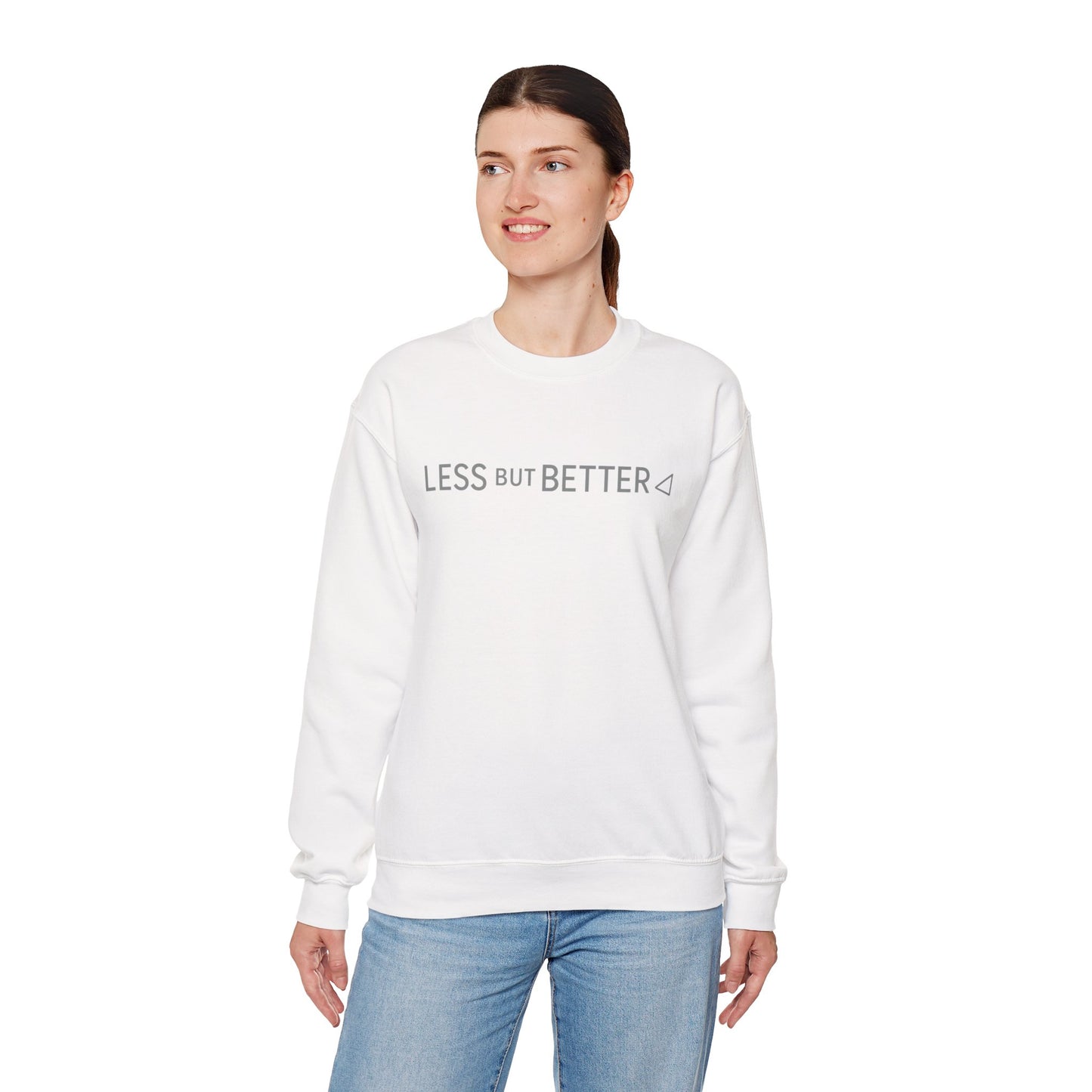 Minimalist Cozy Crewneck Sweatshirt - Less But Better, Unisex Apparel