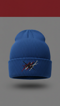 Electric Blue beanie embroidered logo