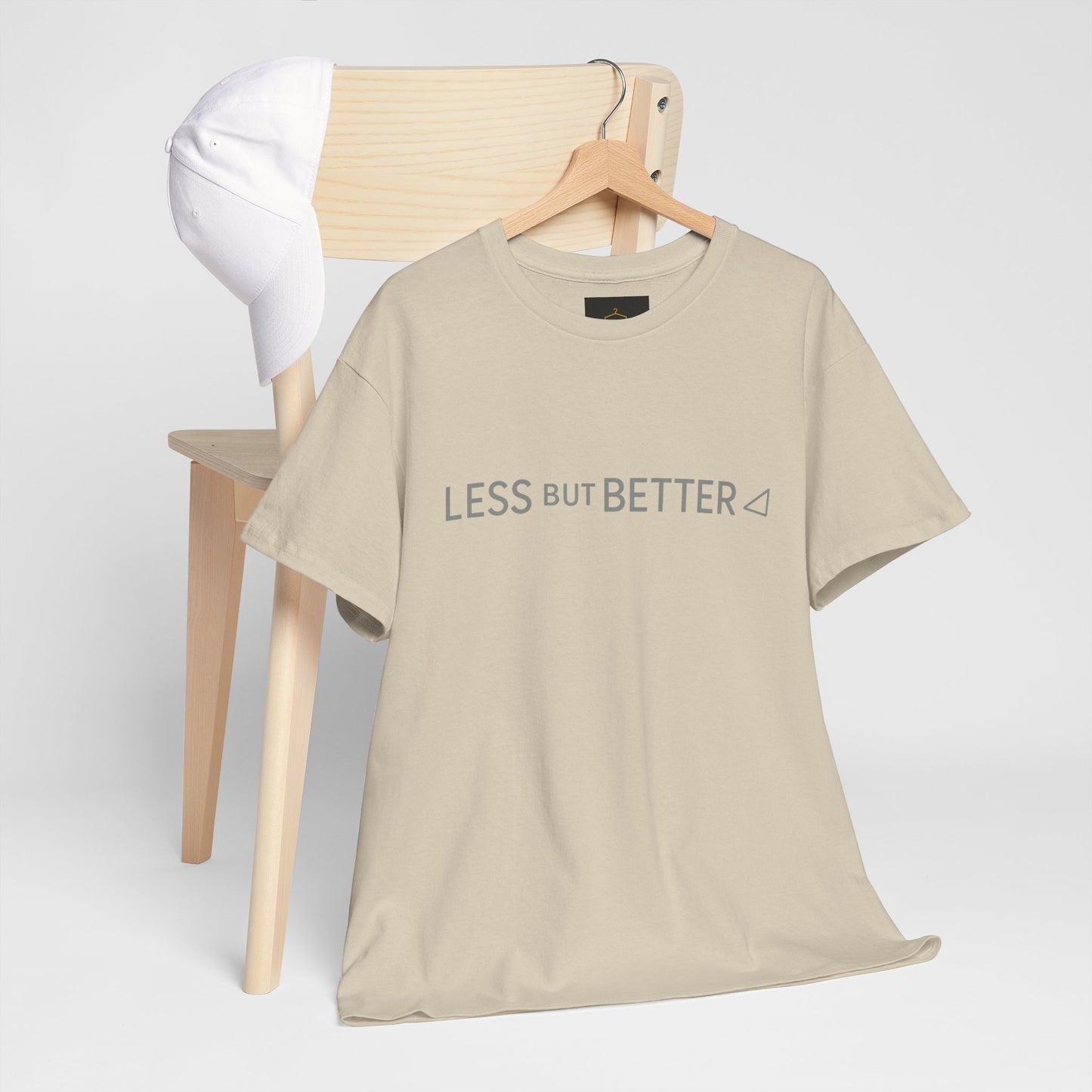 Minimalist Graphic Tee - Less But Better Unisex Heavy Cotton Shirt
