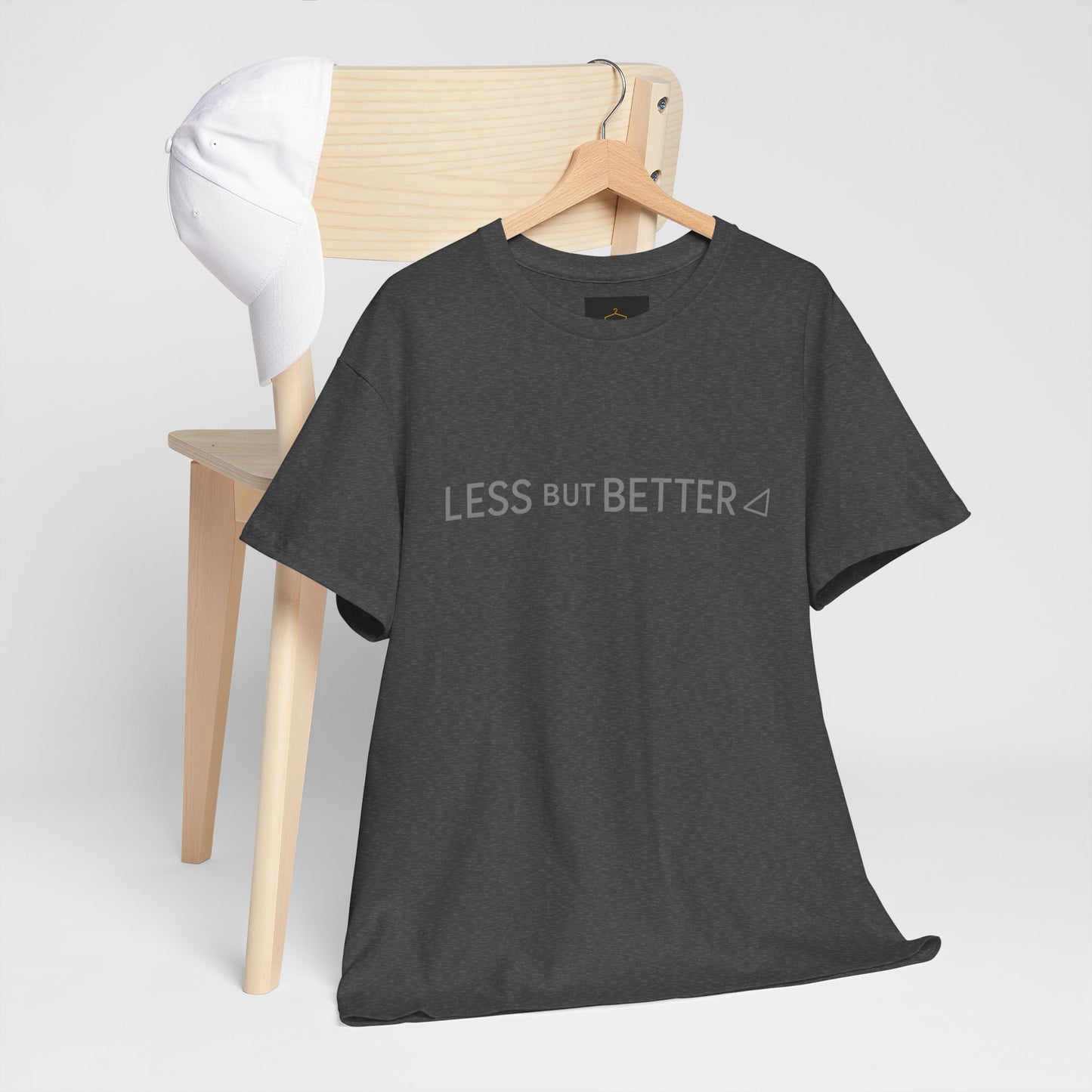 Minimalist Graphic Tee - Less But Better Unisex Heavy Cotton Shirt