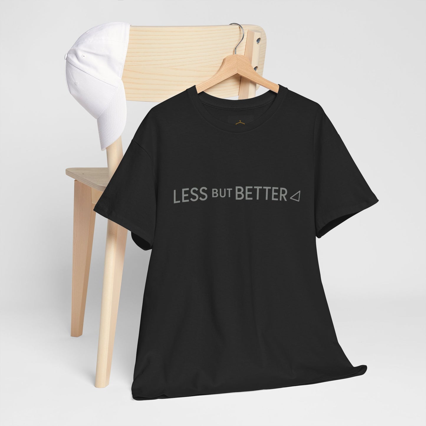 Minimalist Graphic Tee - Less But Better Unisex Heavy Cotton Shirt