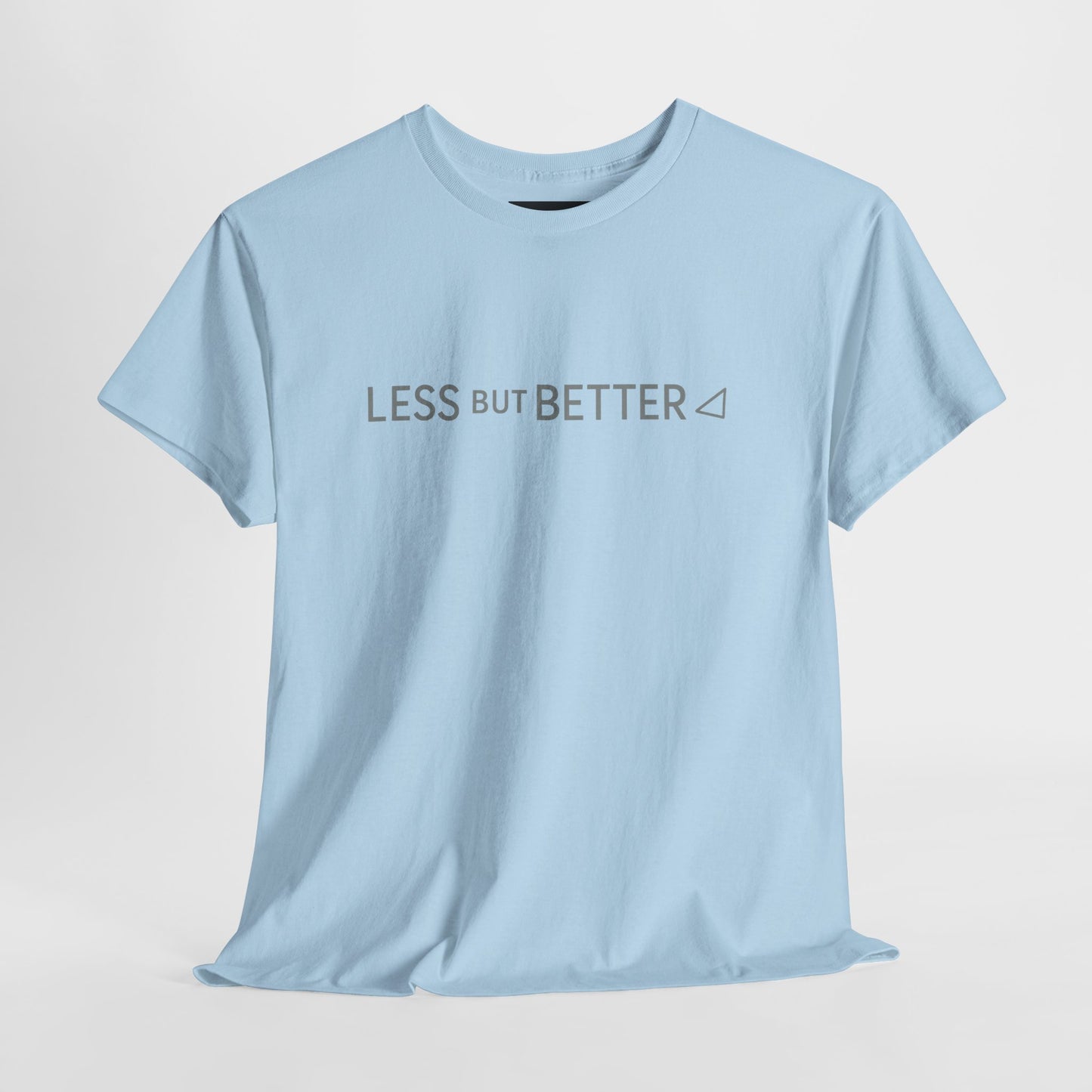 Minimalist Graphic Tee - Less But Better Unisex Heavy Cotton Shirt