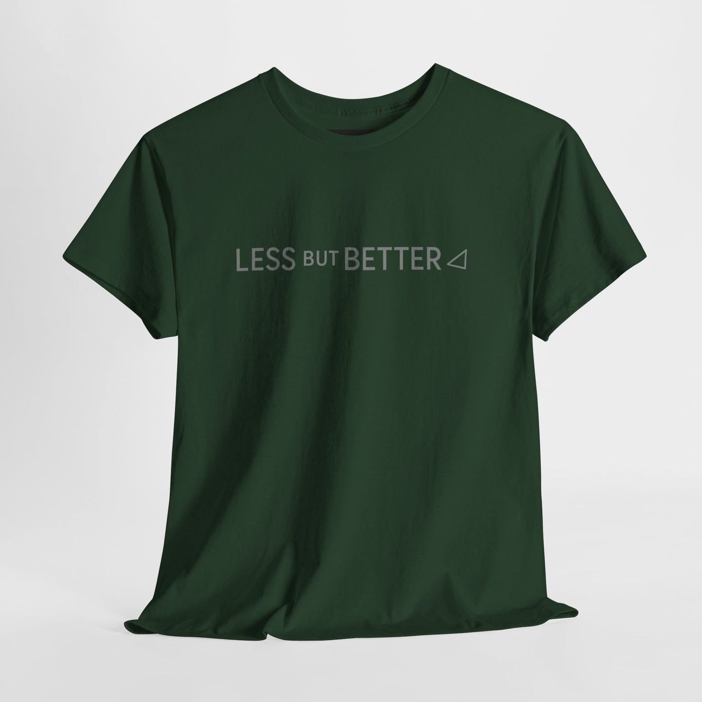 Minimalist Graphic Tee - Less But Better Unisex Heavy Cotton Shirt