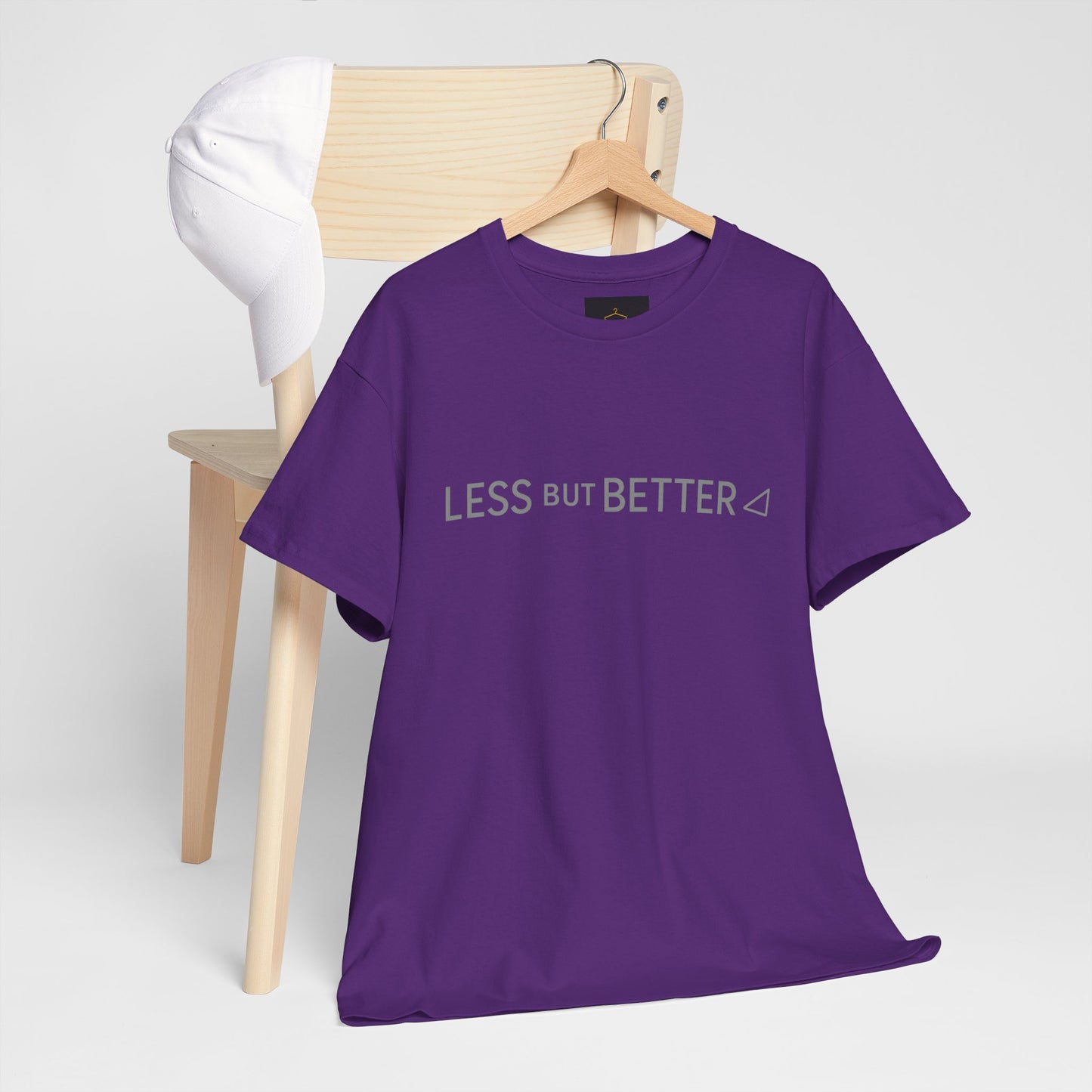 Minimalist Graphic Tee - Less But Better Unisex Heavy Cotton Shirt