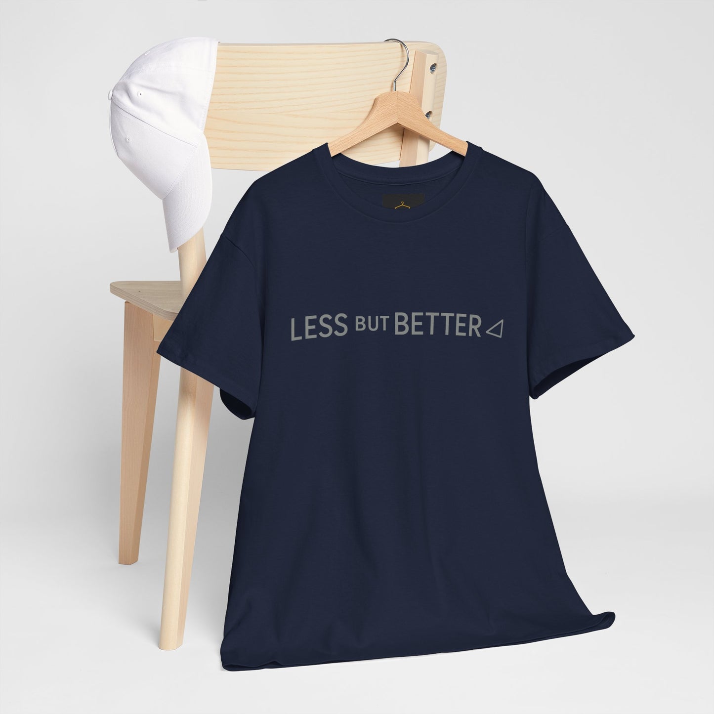 Minimalist Graphic Tee - Less But Better Unisex Heavy Cotton Shirt