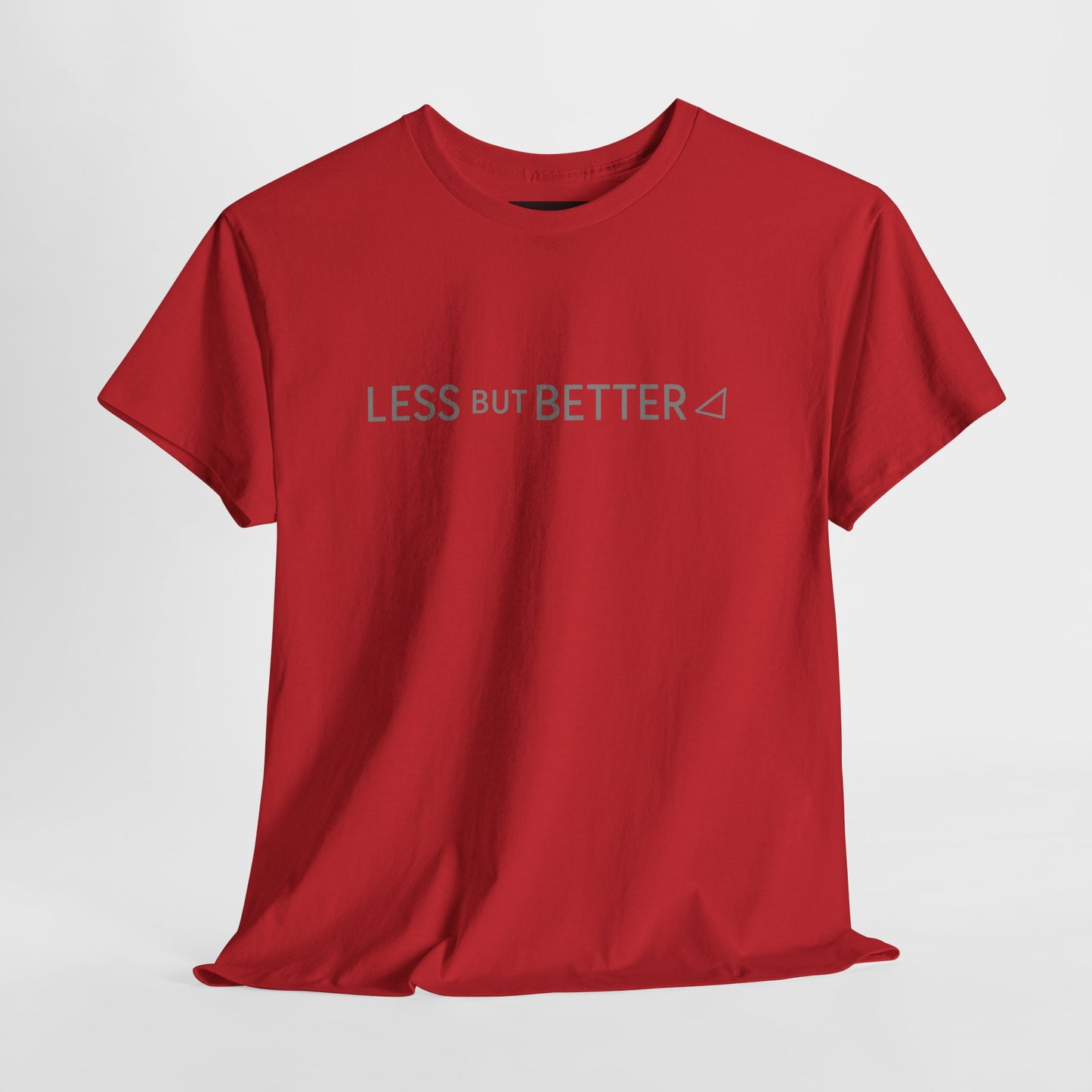 Minimalist Graphic Tee - Less But Better Unisex Heavy Cotton Shirt