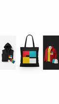 Graphic tote bag in midnight asphalt