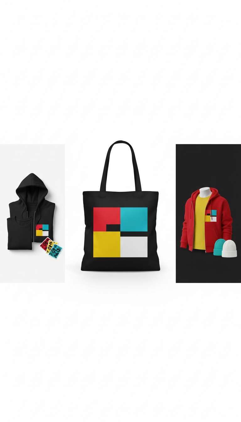 Graphic tote bag in midnight asphalt