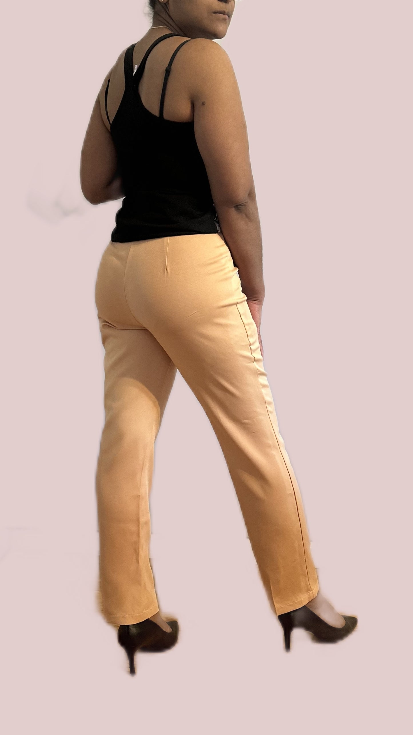 Ankle Length, High Waisted Dress Pants