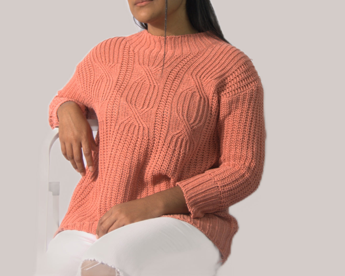 High Neck Knit Sweater