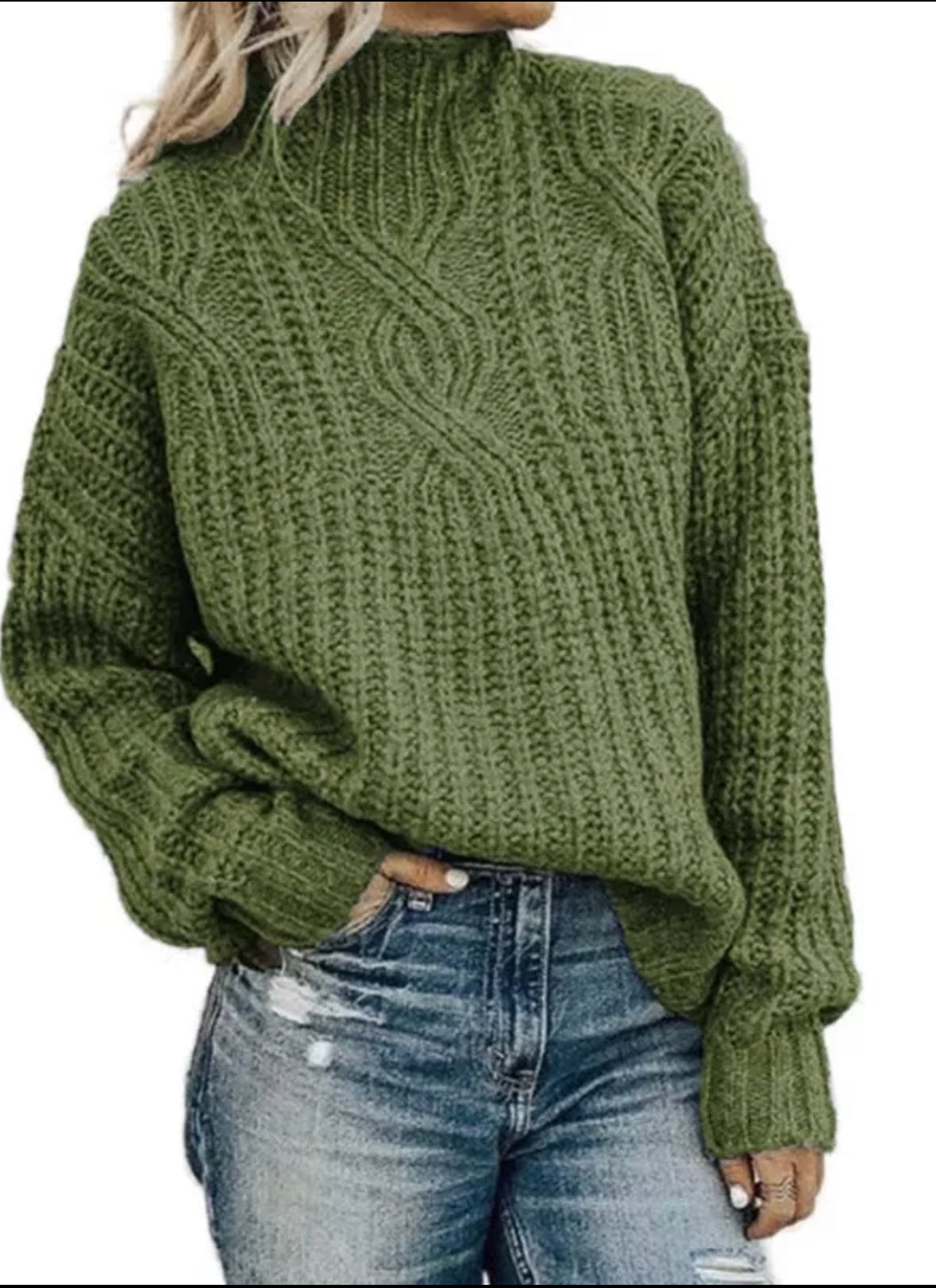 High Neck Knit Sweater