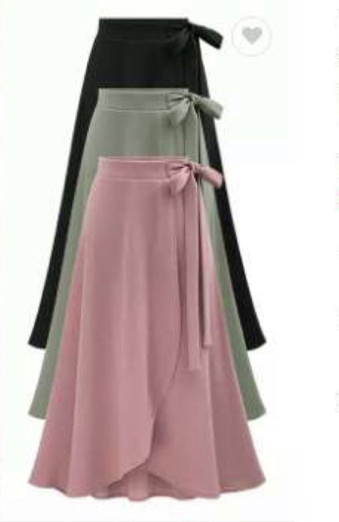 High Waist Split Flared Skirt