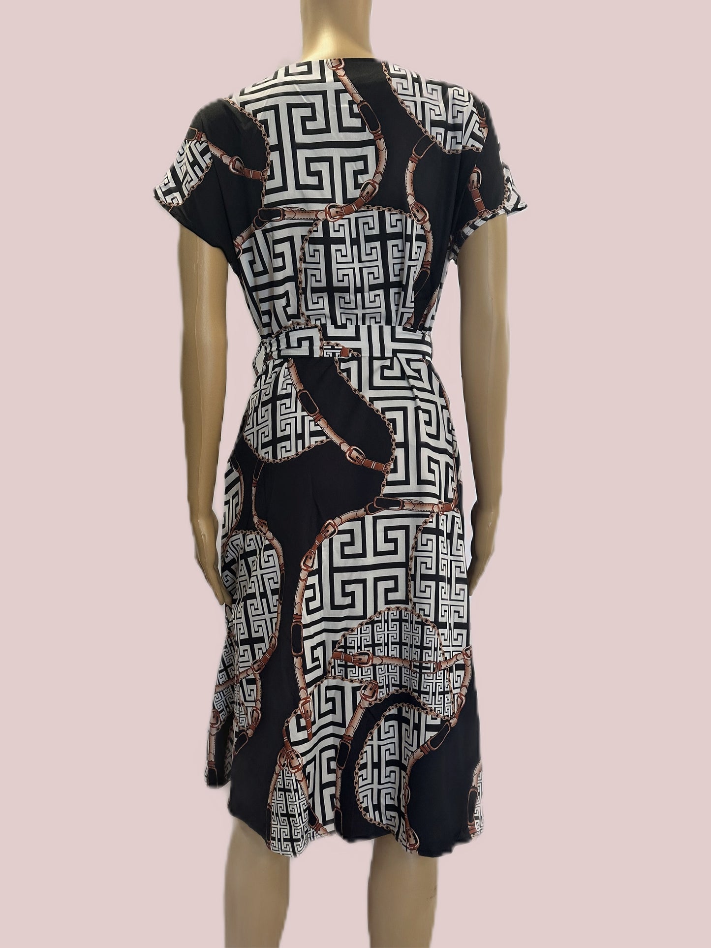 Pattern Tie Dress