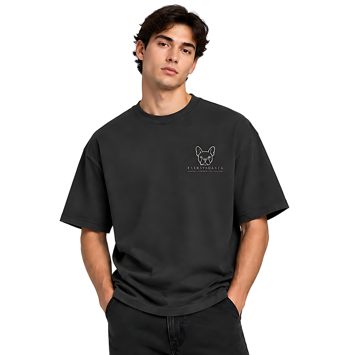 Extravaganza French Bull Dog Emblem Heavyweight Box Tee Archive Collection