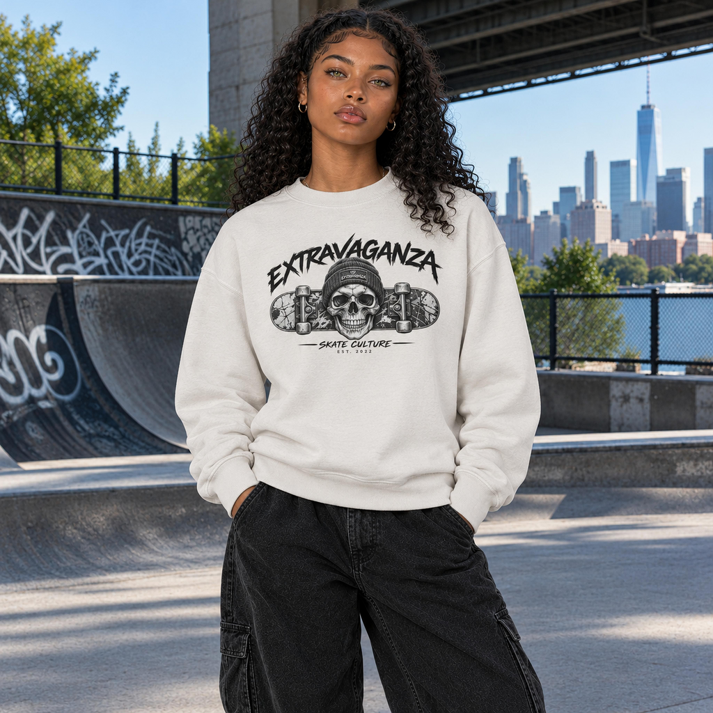 Skate Culture Never Ends Heavyweight Graphic Sweatshirt
