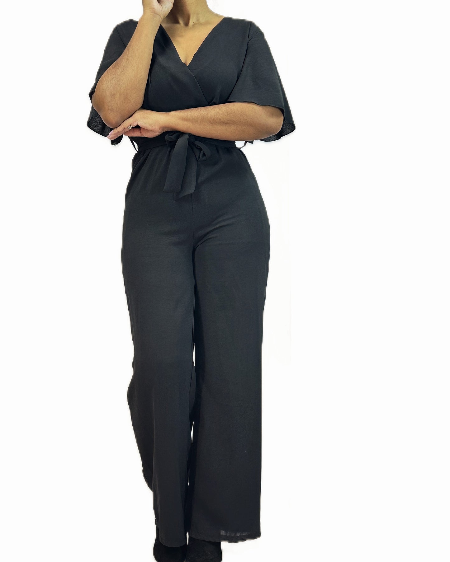 Flute Sleeve Jumpsuit