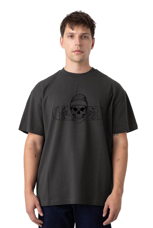 Extravaganza "The One" Skater Skull Heavyweight Tee - Premium Heritage Boxy T-Shirt