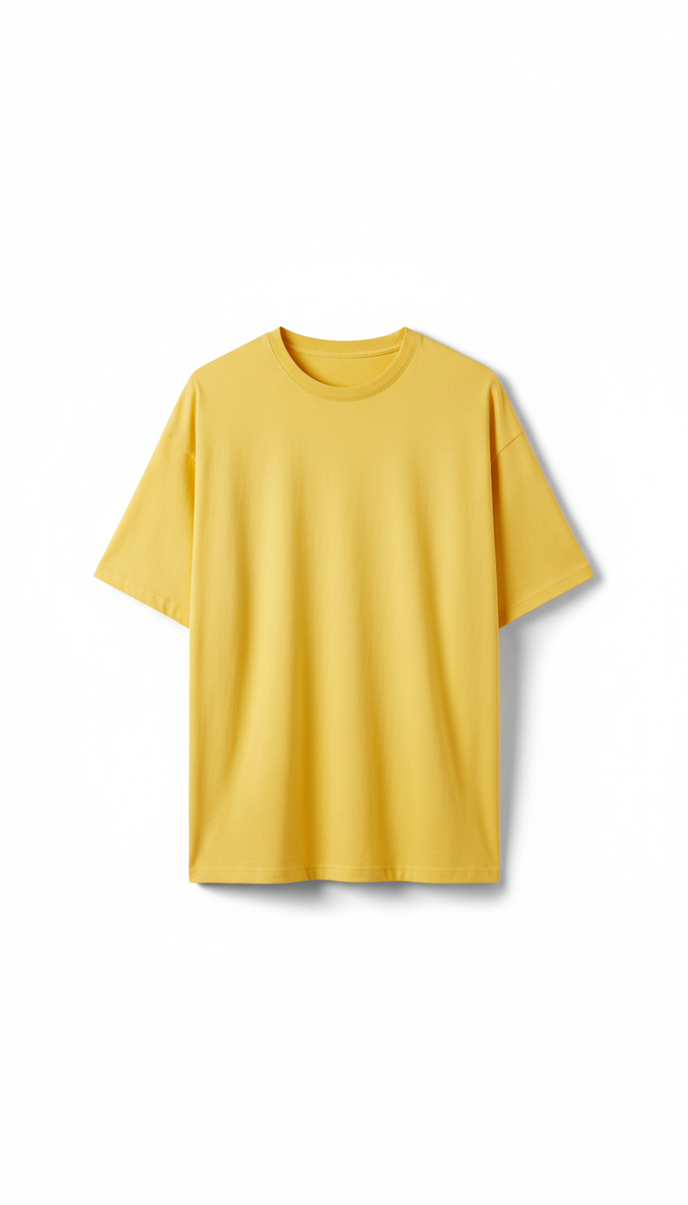 Oversized tee in streetlight yellow