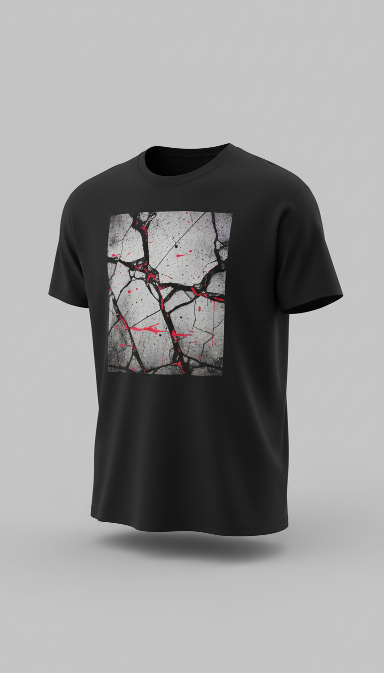 Concrete Black Motif Tee