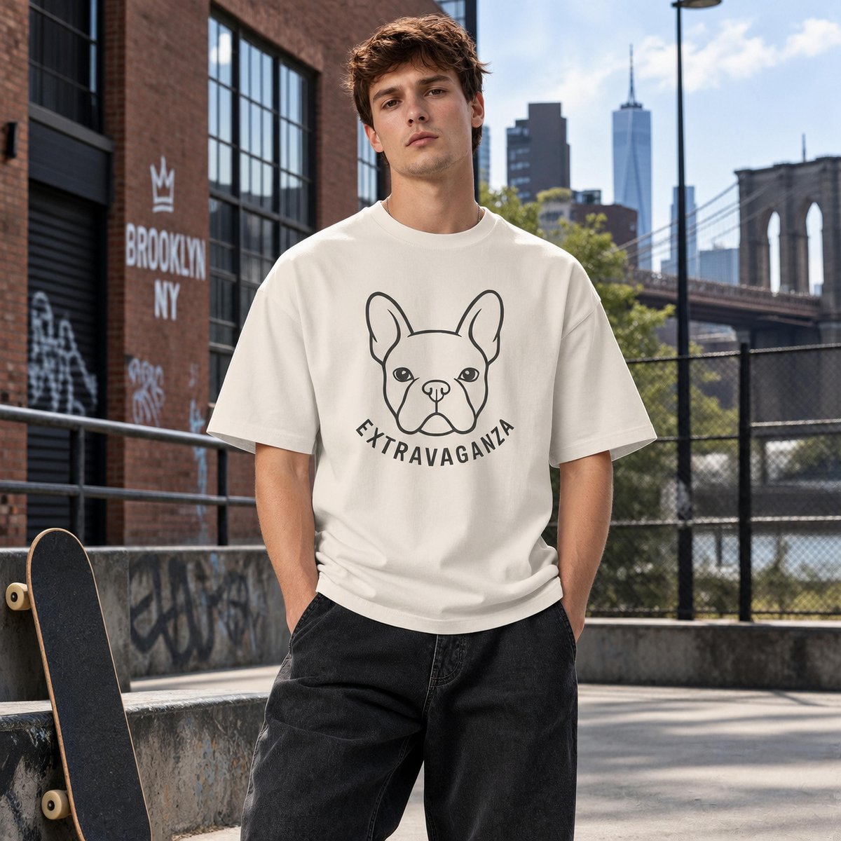 Extravaganza Giant French Bulldog Logo Heavyweight Box Tee Archive Collection
