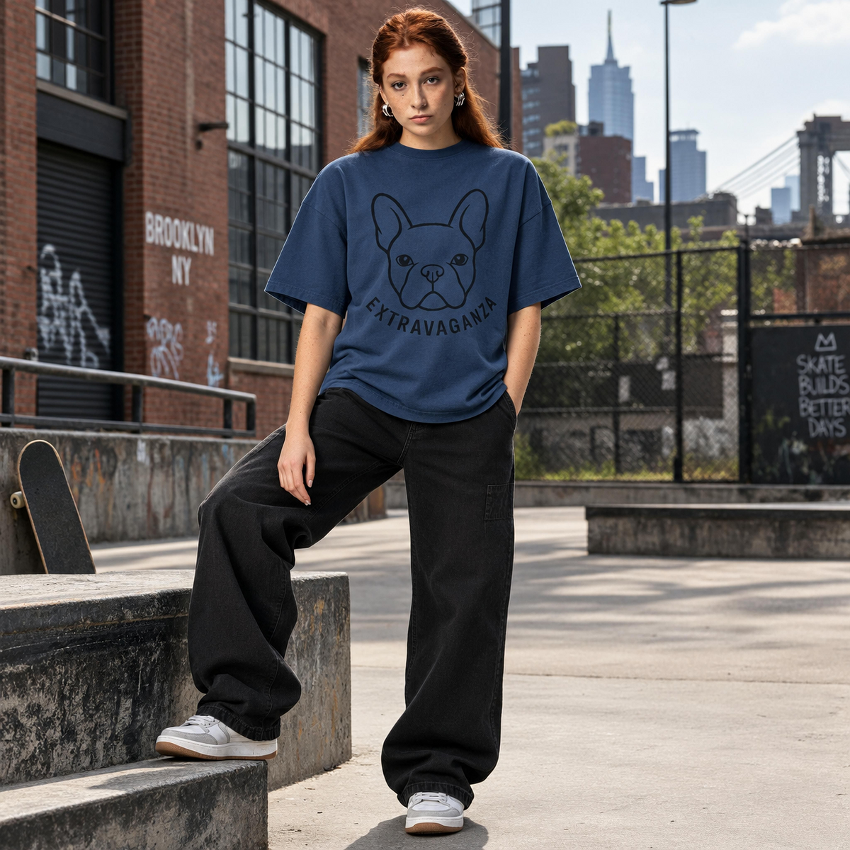 Extravaganza Giant French Bulldog Logo Heavyweight Box Tee Archive Collection