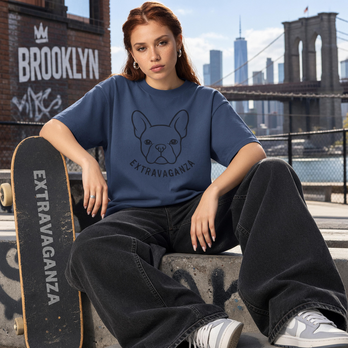 Extravaganza Giant French Bulldog Logo Heavyweight Box Tee Archive Collection