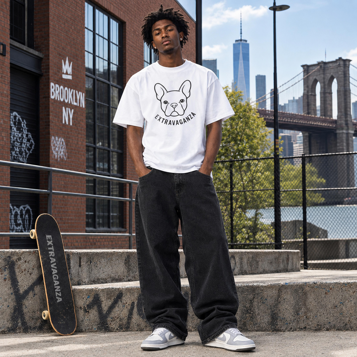 Extravaganza Giant French Bulldog Logo Heavyweight Box Tee Archive Collection