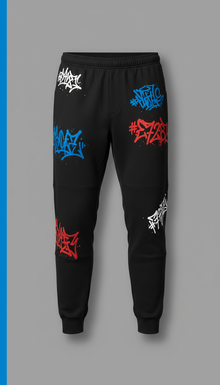 Matte Black technical joggers